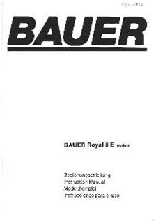 Bauer C-Royal 8 E manual. Camera Instructions.